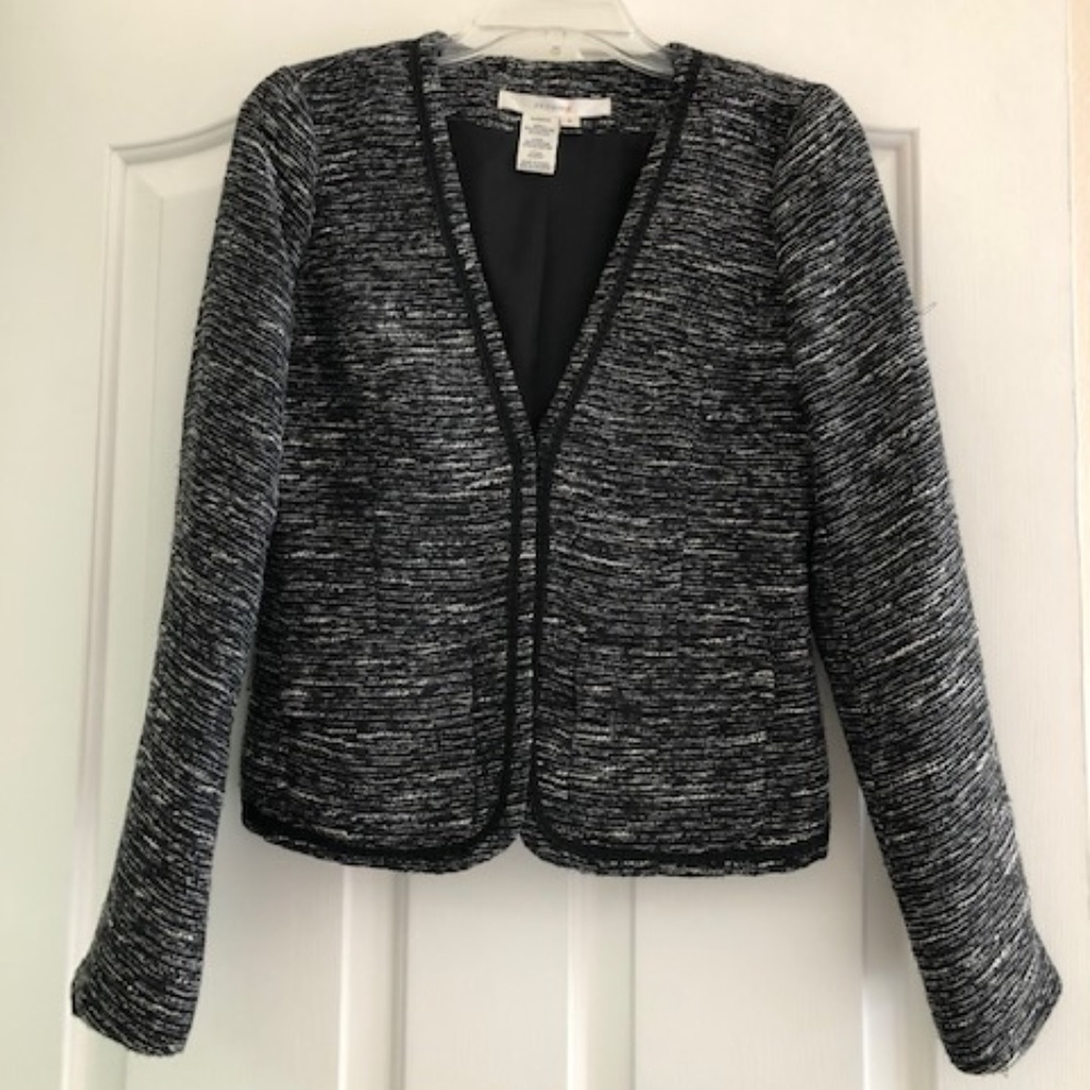 Studio M Black and White Tweed Blazer